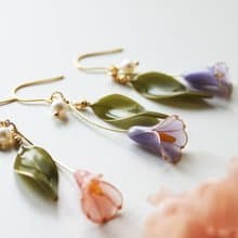 【海芋耳環】 海芋耳環 手工銅線樹脂 耳環/耳夾