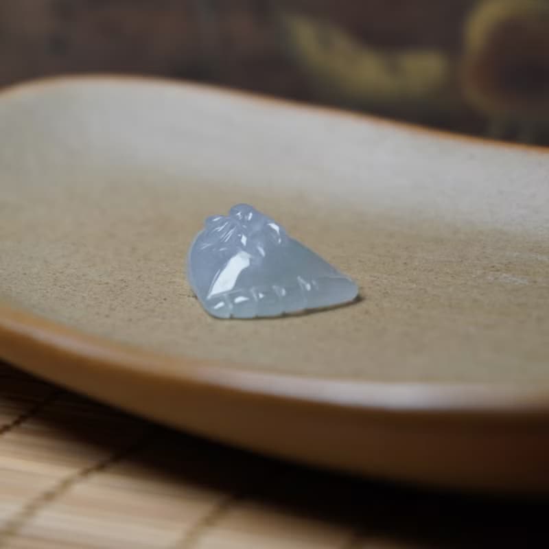 冰種翡翠知足常樂| 天然A貨翡翠 | 送禮
