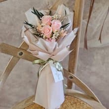 3朵粉玫瑰花束 / 香皂花花束 /粉愛你 現貨 快速出貨