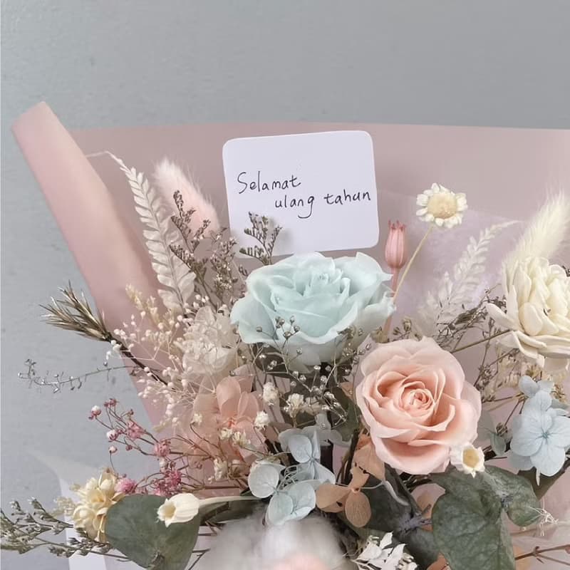 【公主花束】馬卡龍色 可愛爆棚 永生花束 生日禮物 情人節禮物