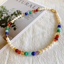 【Cinnamonmon 希娜夢夢 香氛飾品】彩虹鎖骨鍊 | 聖誕飾品