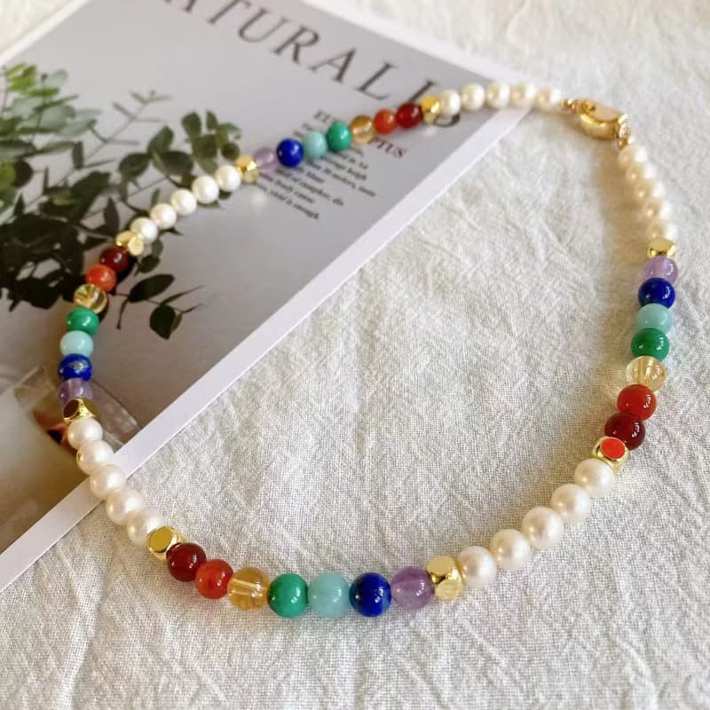 【Cinnamonmon 希娜夢夢 香氛飾品】彩虹鎖骨鍊 | 聖誕飾品