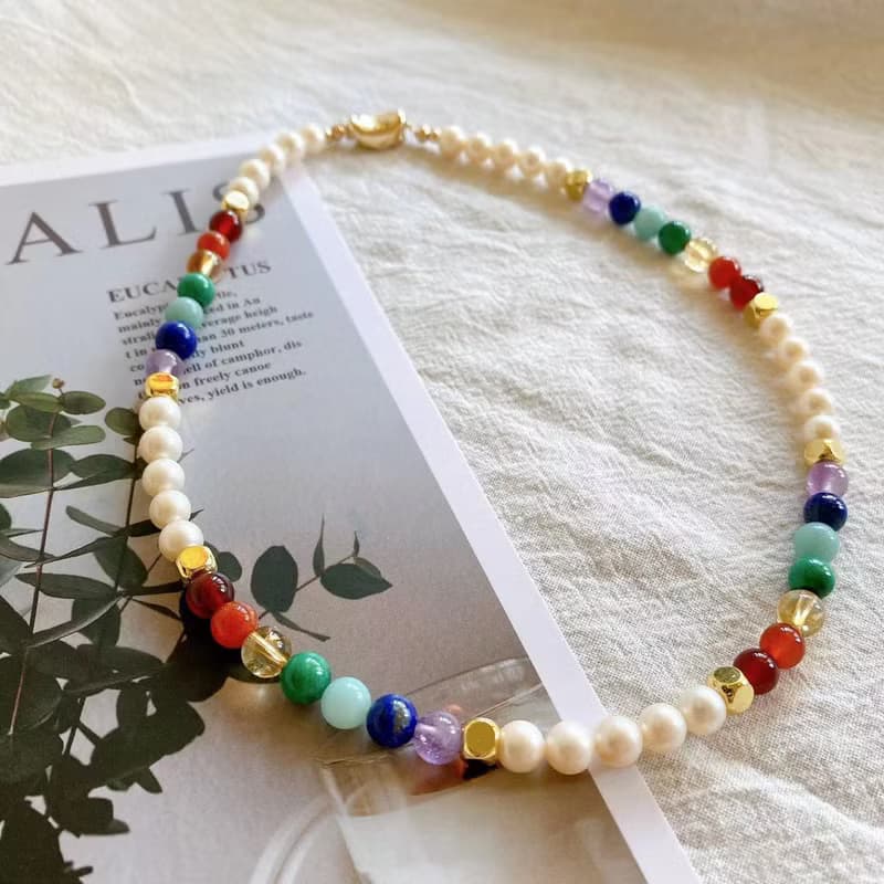 【Cinnamonmon 希娜夢夢 香氛飾品】彩虹鎖骨鍊 | 聖誕飾品