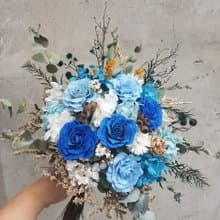 海藏設計│個性。海軍藍乾燥捧花/永生花捧花