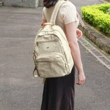 (淺杏色)必buy輕盈紙感旅行後背包33531