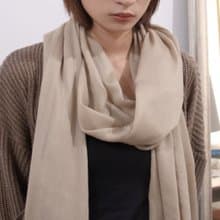 【保暖道具】喀什米爾 Cashmere 羊毛圍巾 - 卡其