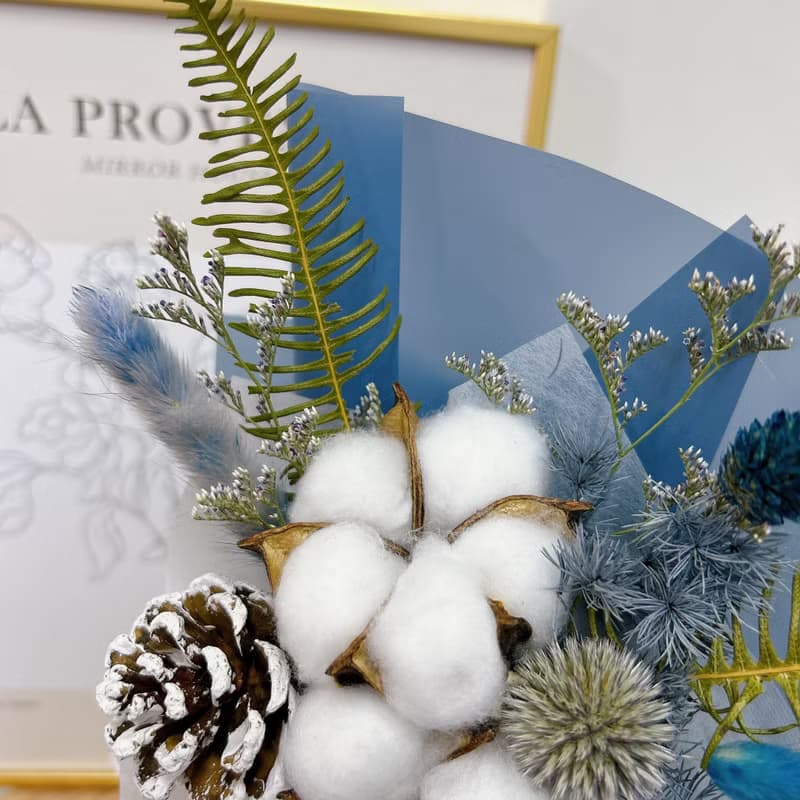 沈睡森林 棉花花束 永生花 告白 畢業 情人節 生日 乾燥花