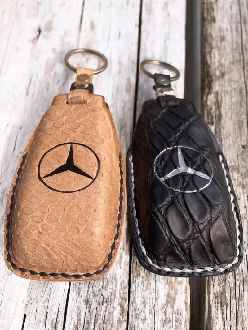 Mercedes-Benz 車鑰匙皮套 鱷魚鱷魚皮