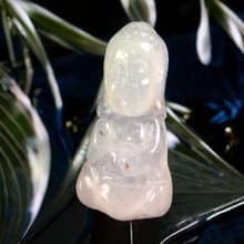 冰種灑金翡翠寶寶佛 | 天然緬甸玉翡翠A貨 | 送禮