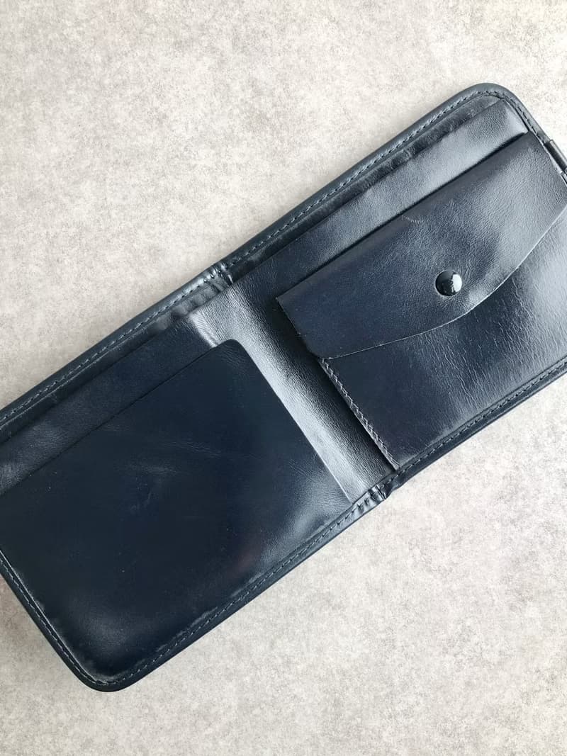 【 日本直送　名牌中古包 】Christian Dior クリスチャン ディオール トロッター 財布 ネイビー ジャガード レザー 二つ折り財布 knuihe