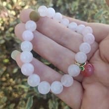 粉水晶手串招桃花運桃子蜜桃手鏈表白禮物女孩禮物高端禮物