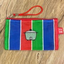 綠大同電鍋刺繡茄芷收納袋