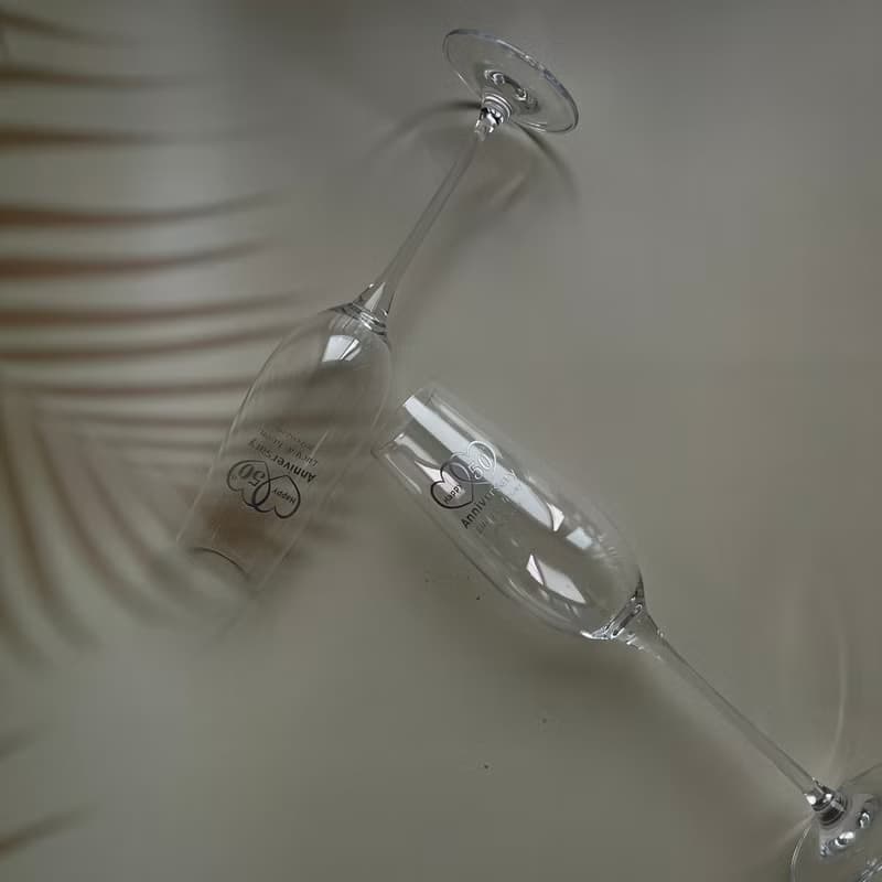 情侶禮物| 訂製結婚紀念香檳對杯 文字雕刻禮物週年紀念禮物
