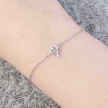 天然石925純銀英文字母水晶手鍊 P