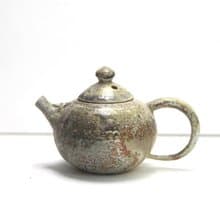 藏菁ㅣ柴燒 瓷土 茶壺