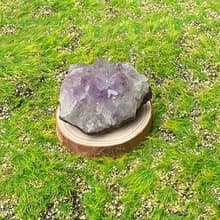 招財開運-天然原皮原礦幾何夢幻紫晶簇 紫水晶 消磁淨化 快速出貨