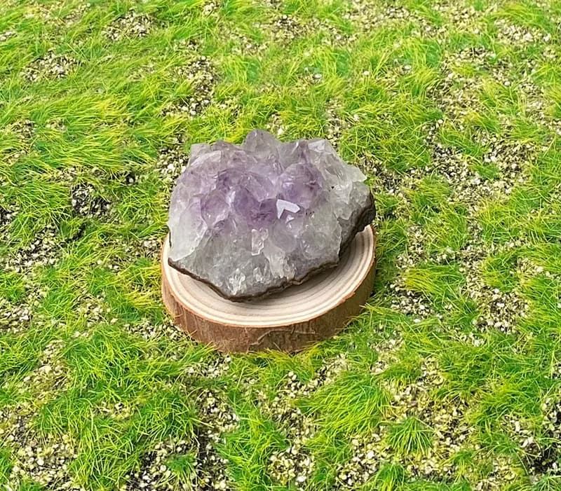 招財開運-天然原皮原礦幾何夢幻紫晶簇 紫水晶 消磁淨化 快速出貨