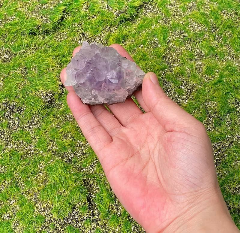 招財開運-天然原皮原礦幾何夢幻紫晶簇 紫水晶 消磁淨化 快速出貨