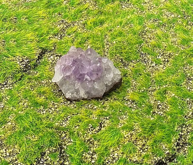 招財開運-天然原皮原礦幾何夢幻紫晶簇 紫水晶 消磁淨化 快速出貨