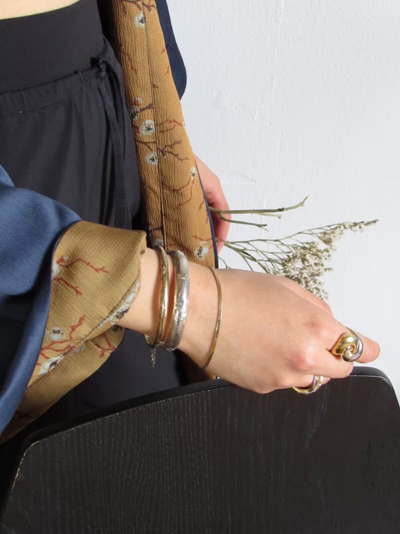 Vintage 925 Silver Floral Etched Sterling Silver Bangle Bracelet