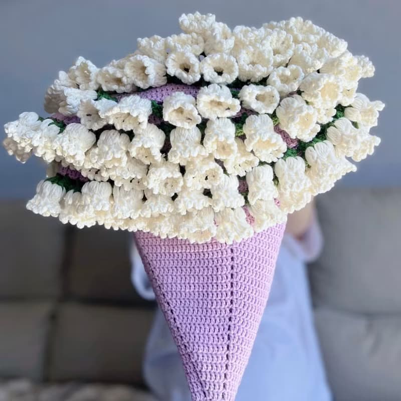 花朵毛毯花束毯子手工毯編織diy材料包鉤織玫瑰毛線禮物