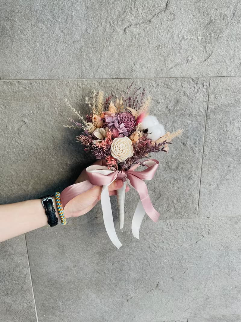 小花束、小捧花、伴娘捧花、乾燥花、乾燥花束