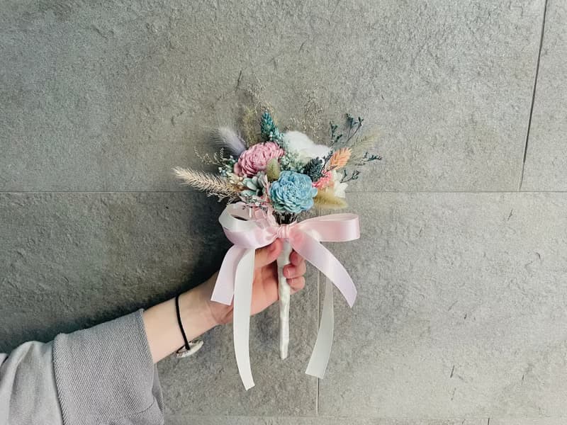 小花束、小捧花、伴娘捧花、乾燥花、乾燥花束