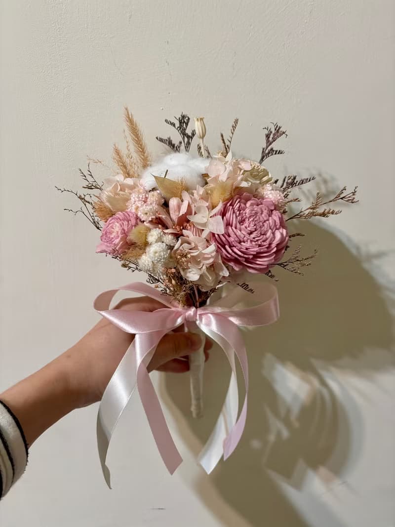 小花束、小捧花、伴娘捧花、乾燥花、乾燥花束
