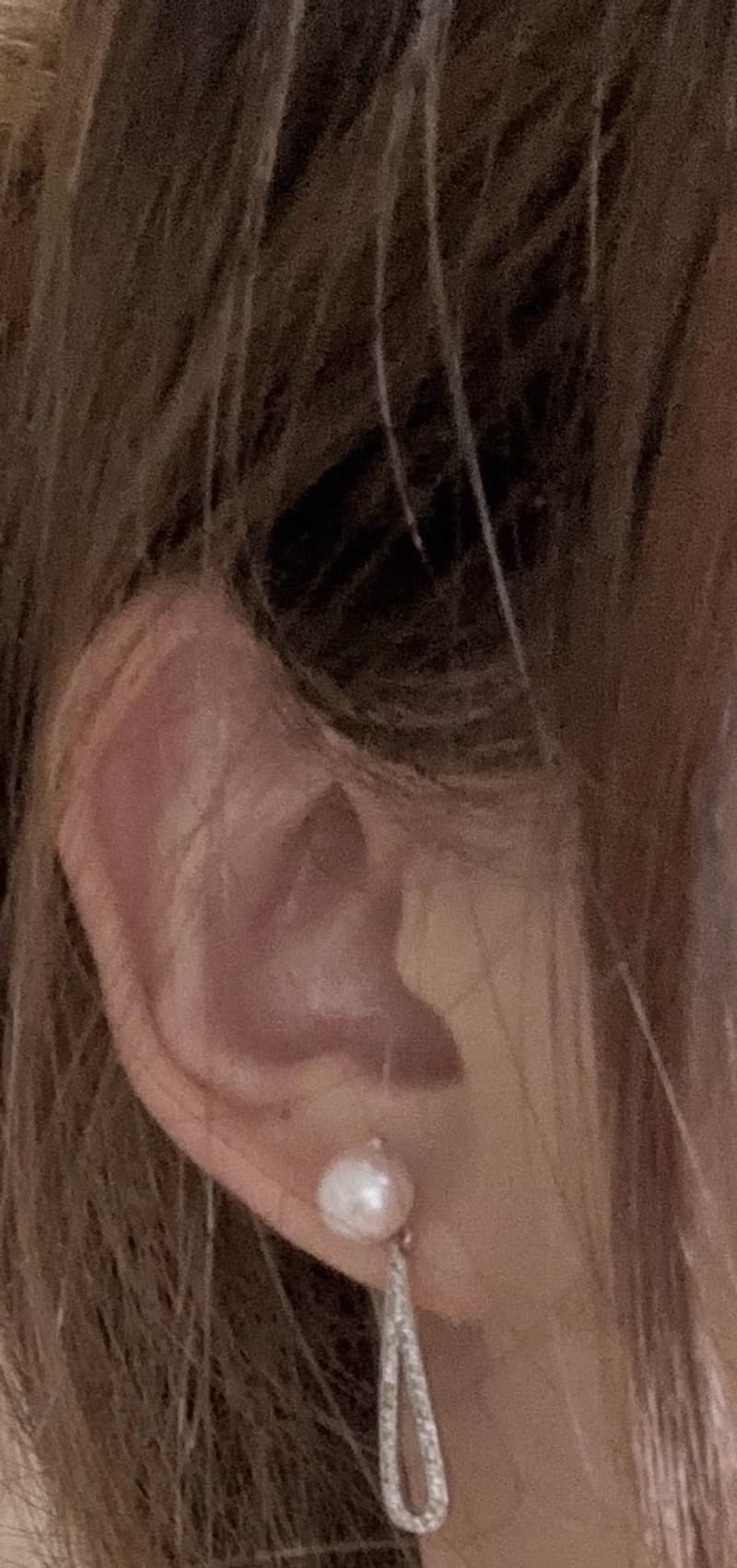 YuanPearl高級天然正圓極光極微瑕珍珠耳飾純銀耳飾