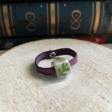 戒指 日本白瓷 自然釉色 無限看不膩色調 真皮革 設計等級