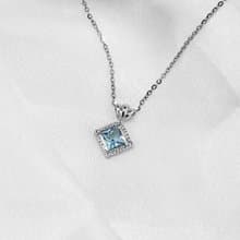 【PurpleMay Jewellery】純18K金天然海藍寶復古貝殼吊墜項鏈