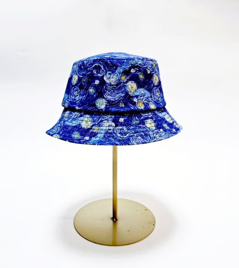 【HiGh MaLi】經典漁夫帽-梵谷/星夜#防曬#藝術#油畫#禮物
