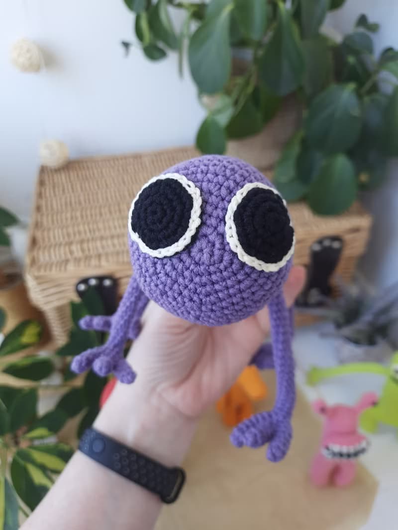 Rainbow friend toys gift. Stuffed doll for kids. Purple rainbow friends Roblox