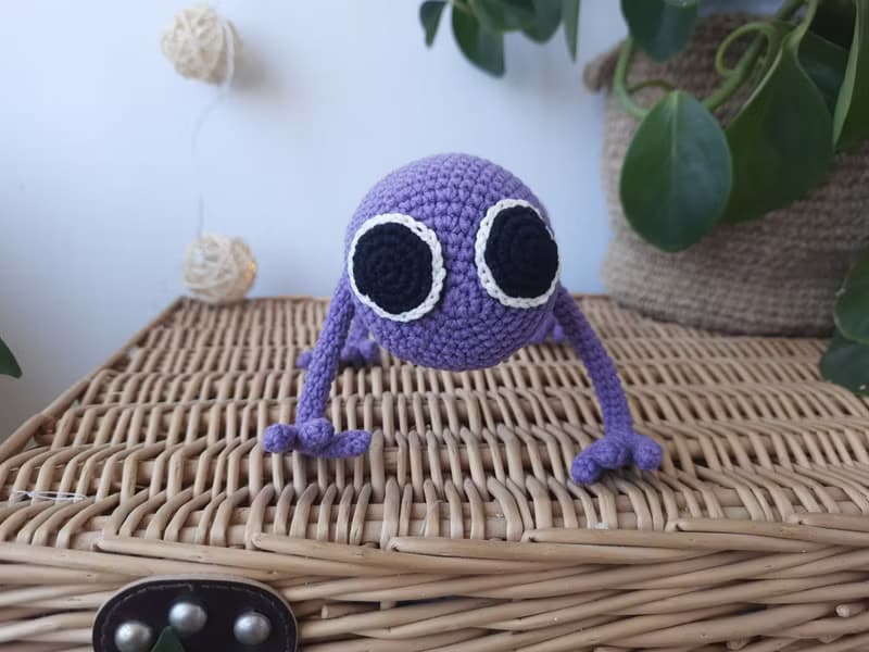 Rainbow friend toys gift. Stuffed doll for kids. Purple rainbow friends Roblox