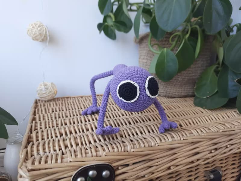 Rainbow friend toys gift. Stuffed doll for kids. Purple rainbow friends Roblox