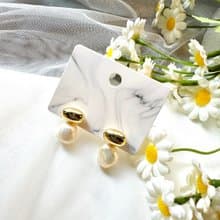 925純銀鍍k金巴洛克珍珠耳環_可免費修改夾式耳環