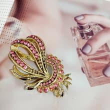 vintage jewelry 典雅粉色萊茵花束別針