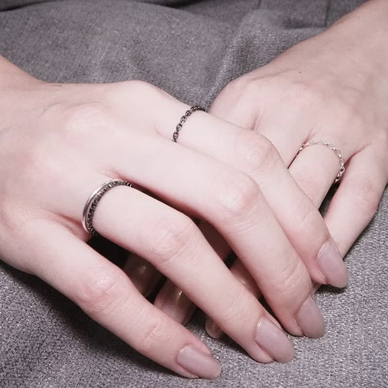 任選3件999 純銀鍊戒 女戒 軟戒指 多款戒圍 可當尾戒