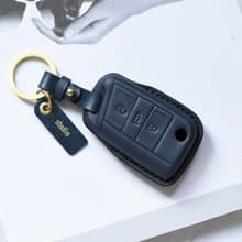 SKODA斯科達汽車植鞣皮燙金全包式鑰匙套KAMIQ/SUPERB/FABIA
