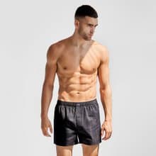 北歐極簡 - 2入組 - Boxer Short 有機棉男用鬆身四角內褲 (深藍)