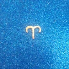 50 PCS WHITE GOLD ARIE ZODIAC SIGN DÉCOR CRAFT CARD MAKING EMBELLISHMENT