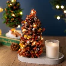 【聖誕裝飾x交換禮物】 松果聖誕樹_平台可置物款