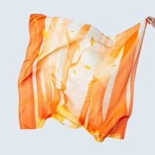 Forest Dream Autumn Fox, Tencel Silk Scarf. Silk Scarf. Pure Silk