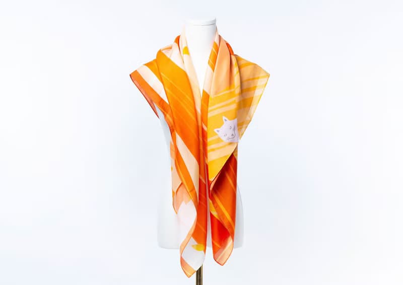Forest Dream Autumn Fox, Tencel Silk Scarf. Silk Scarf. Pure Silk