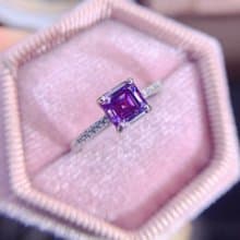 1 Ct Purple Moissanite Ring, Gorgeous Moissanite Ring, Unique Moissanite Ring