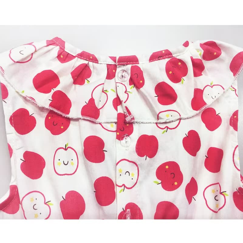 荷葉領無袖洋裝 衣裙 女童裝 紅蘋果 Apple