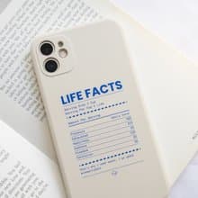 燕麥色 LIFE FACTS成份表 防摔手機殻  IPhone Case
