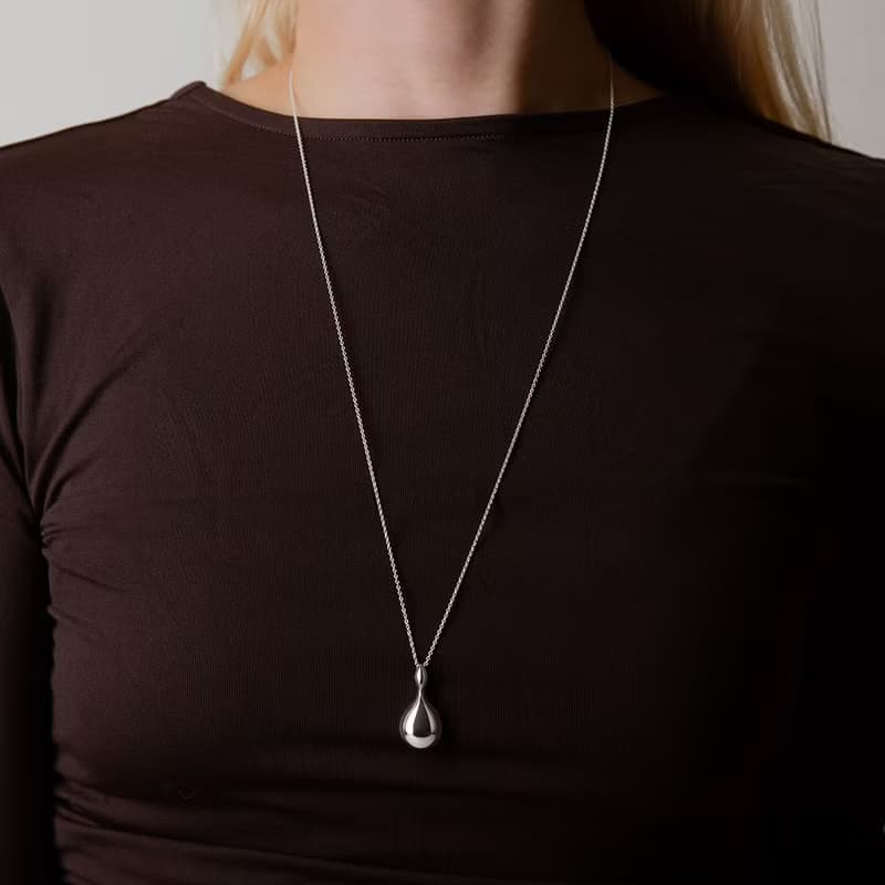 Dewdrop Silver Necklace 露珠純銀項鍊 水滴 露滴造型設計項鍊