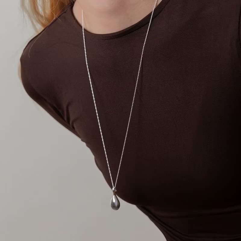 Dewdrop Silver Necklace 露珠純銀項鍊 水滴 露滴造型設計項鍊