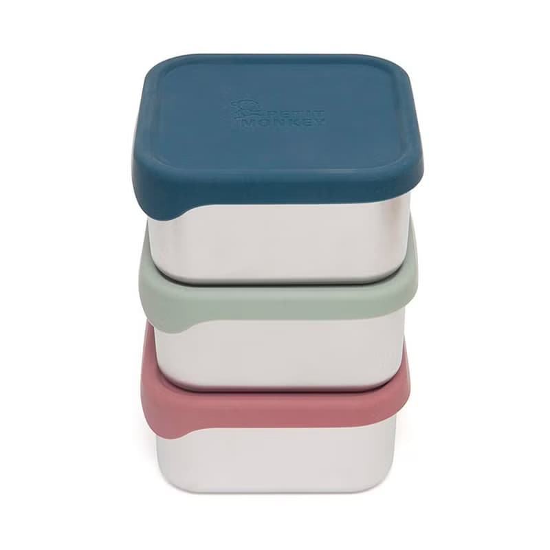 荷蘭Petit Monkey不鏽鋼零食盒-玫瑰粉